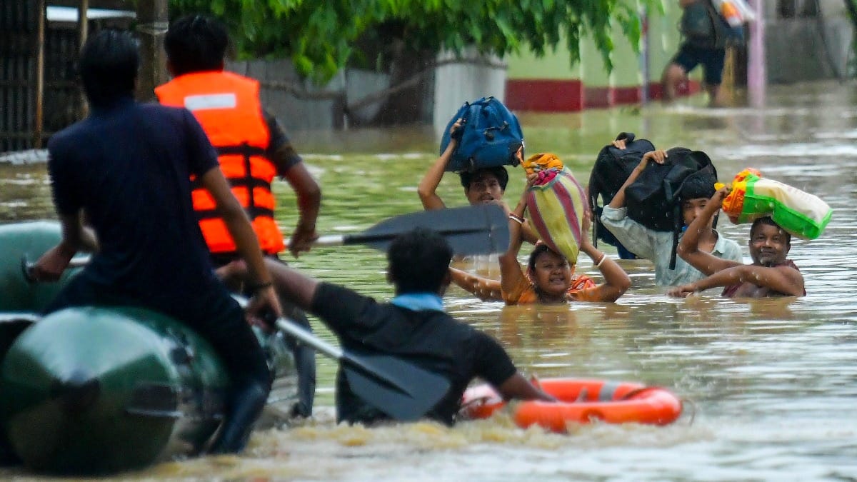 “Monsoon Mayhem in Northeast India 38 Dead, 5.5 Lakh Displaced Amid Floods and Landslides”