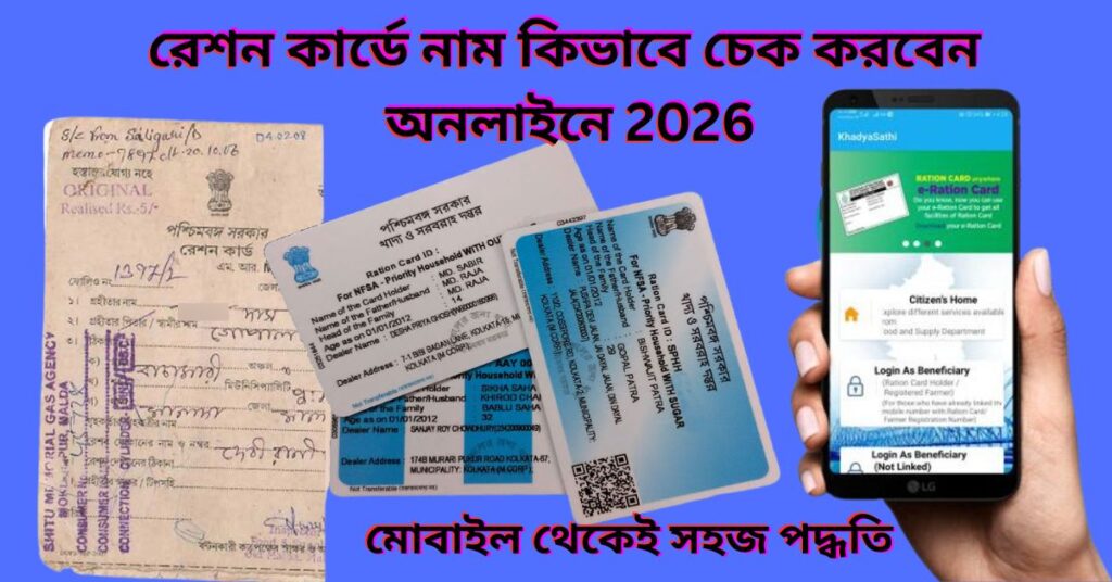 রেশন কার্ডে নাম কিভাবে চেক করবেন